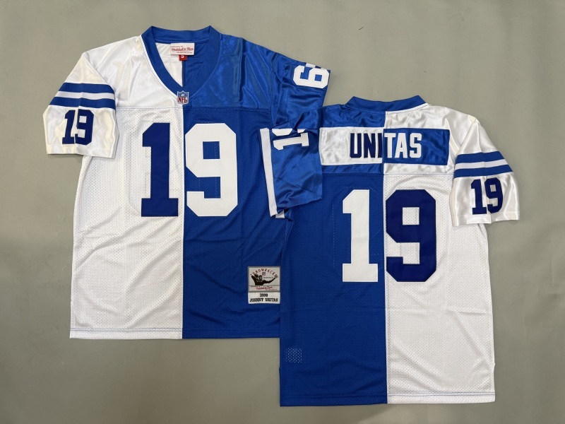 Men 2025 Indianapolis Colts #19 Unitas white blue Throwback Limited NFL Jersey style 001->indianapolis colts->NFL Jersey